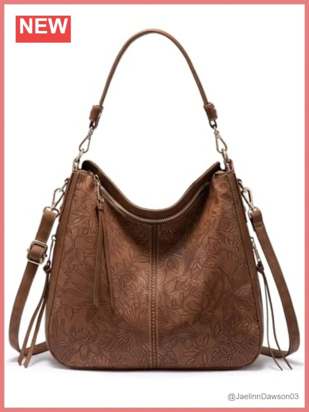 Large Hobo Crossbody Bag for Women Soft Faux Leather Shoulder Purse
